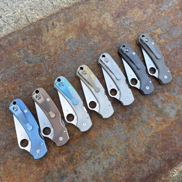 Spyderco Para 3 Skinny Samurai Titanium Scale Kit