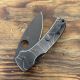 Spyderco Shaman Skinny Dark Abyss Tri-Topo Plain Titanium Scales Black S30V MOD Knife