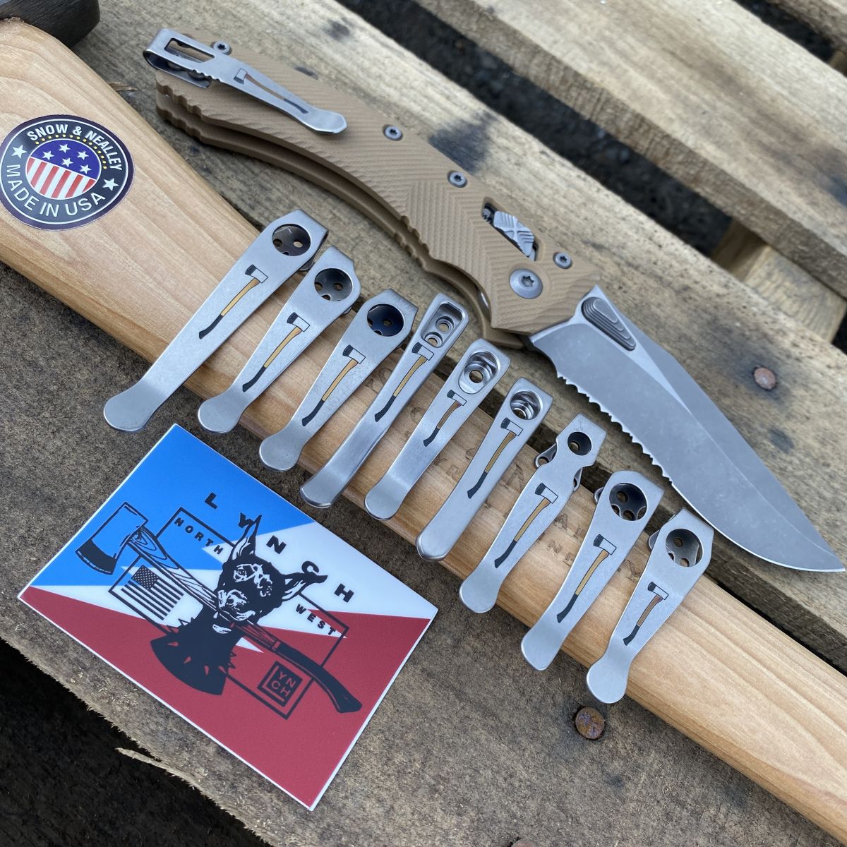 Stone Axe Deep Carry Titanium Pocket Clips
