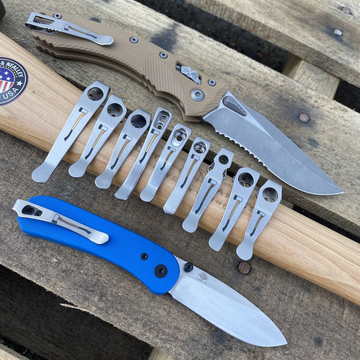 Stone Axe Deep Carry Titanium Pocket Clips