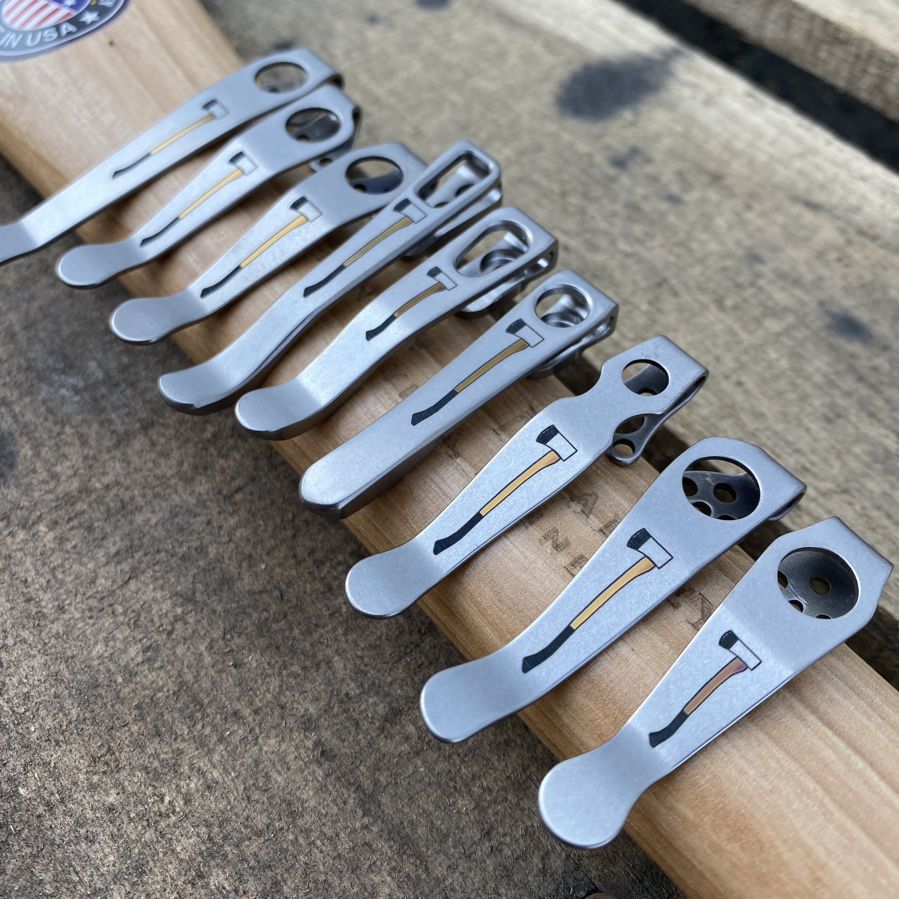 Stone Axe Deep Carry Titanium Pocket Clips