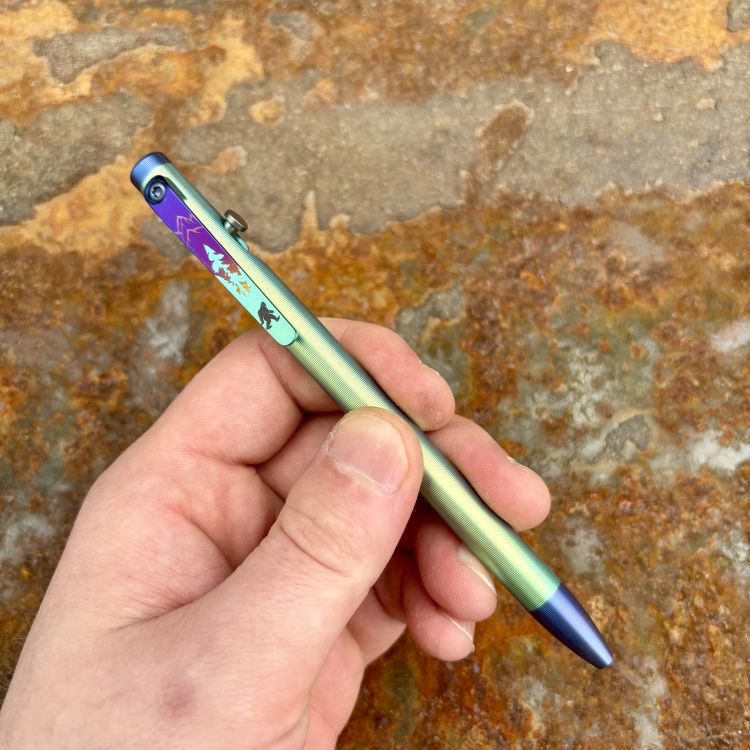 Tactile Turn Titanium Slim Bolt Action Pen - Catch Me If You Can