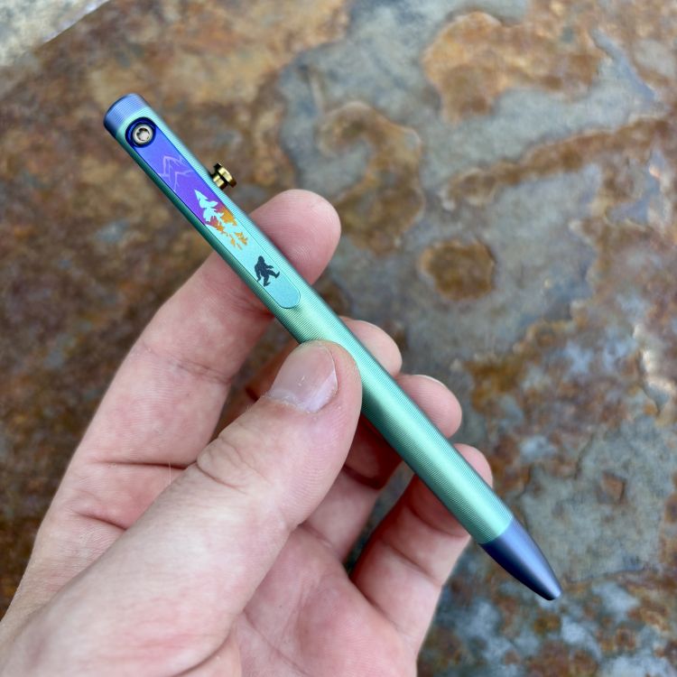 Tactile Turn Titanium Slim Bolt Action Pen - Catch Me If You Can