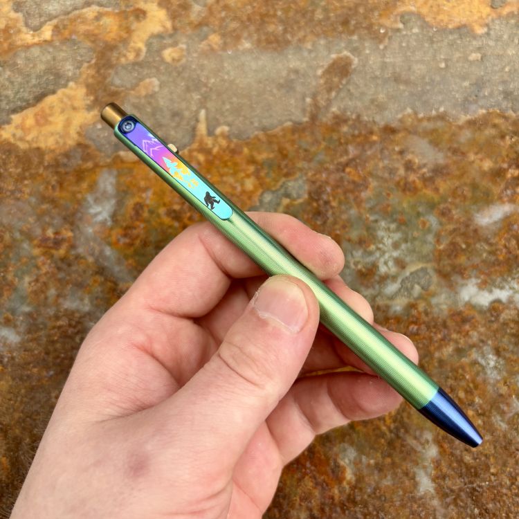 Tactile Turn Titanium Slim Side Click Pen - Catch Me If You Can