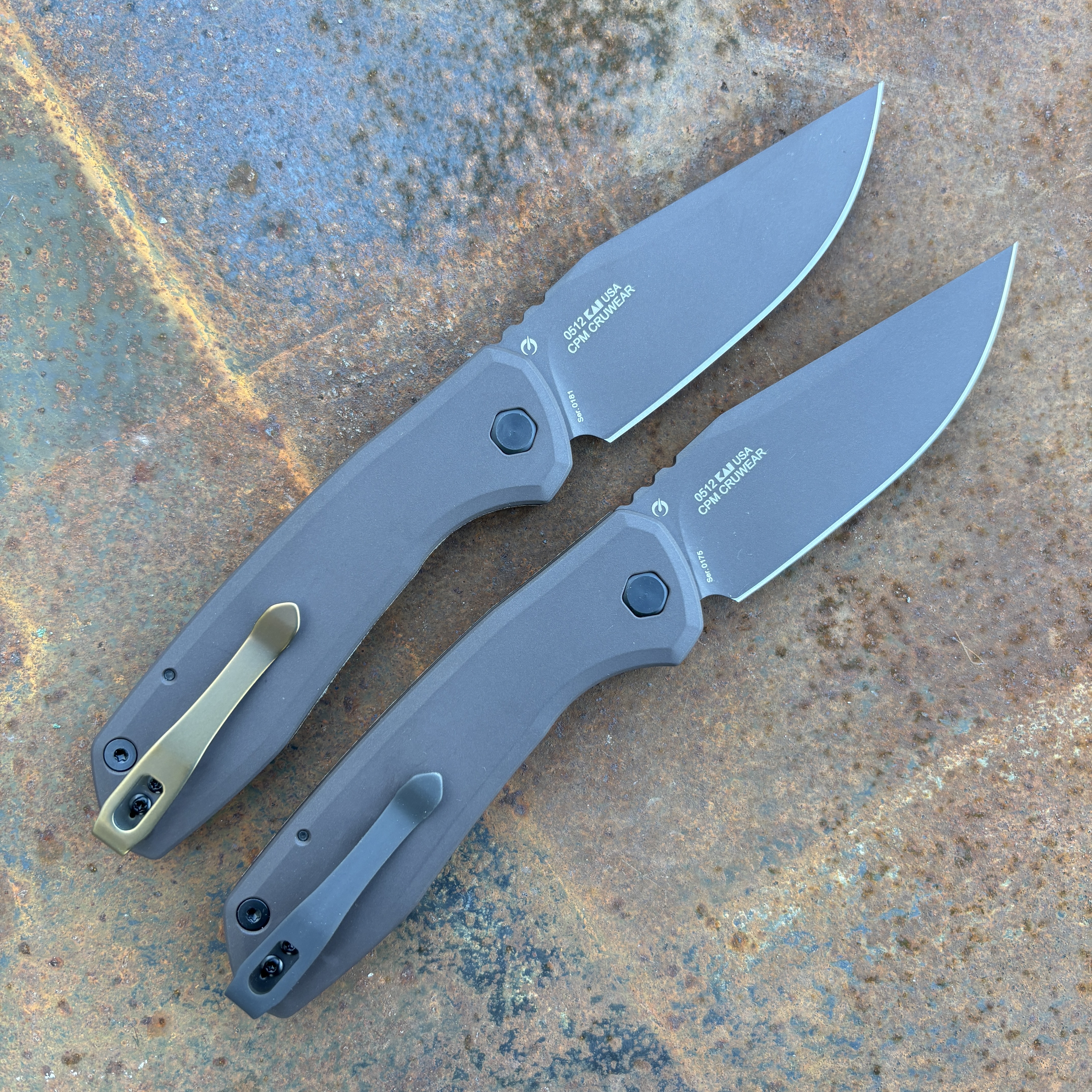 Zero Tolerance 0512 Auto Tan Micarta and Bronze Titanium Dark