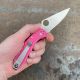Spyderco Delica 4 Pink FRN Satin S30V Blade Folding Knife