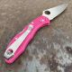 Spyderco Delica 4 Pink FRN Satin S30V Blade Folding Knife