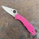 Spyderco Delica 4 Pink FRN Satin S30V Blade Folding Knife