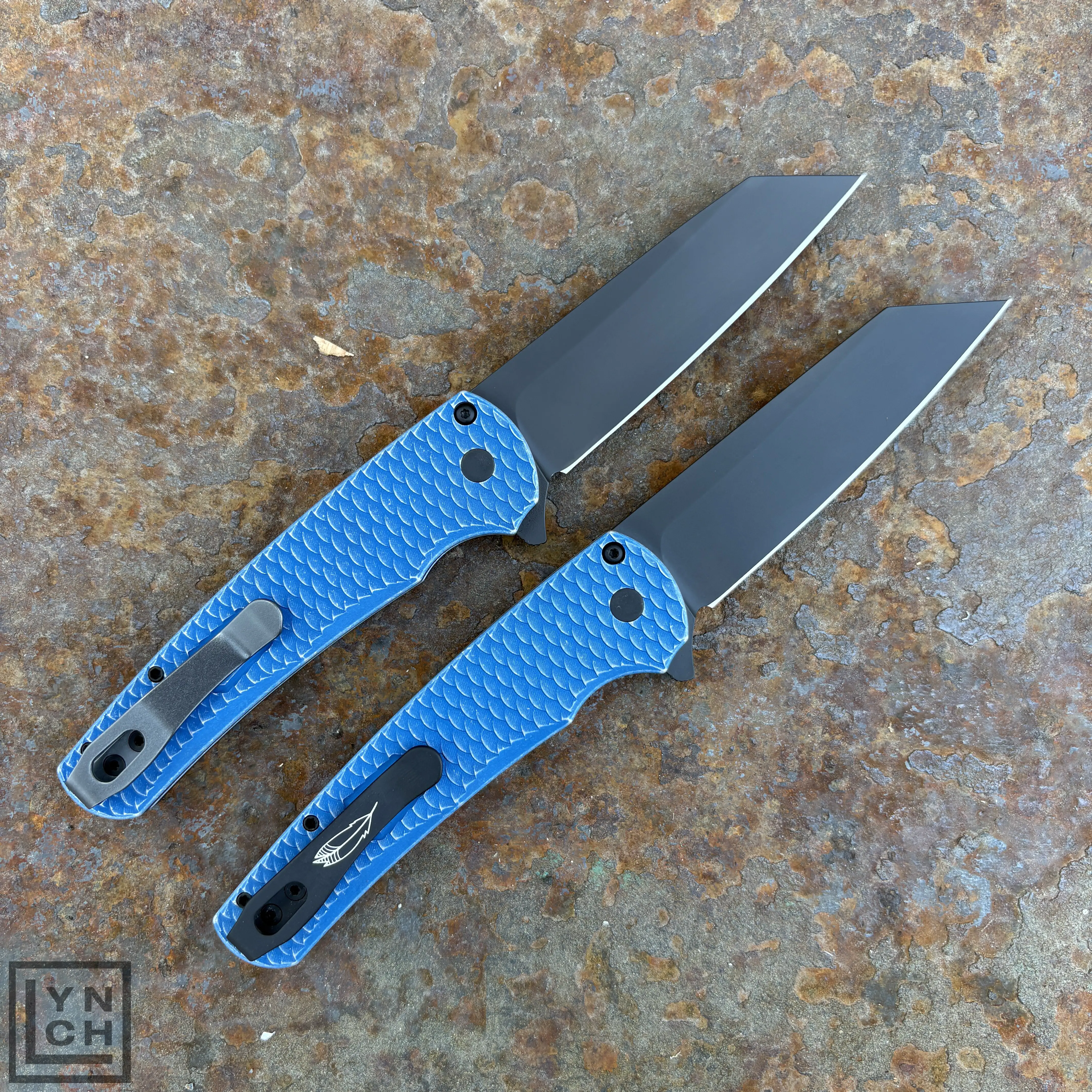 Pro-Tech Malibu Blue Dragon Scale Aluminum Black DLC MagnaCut