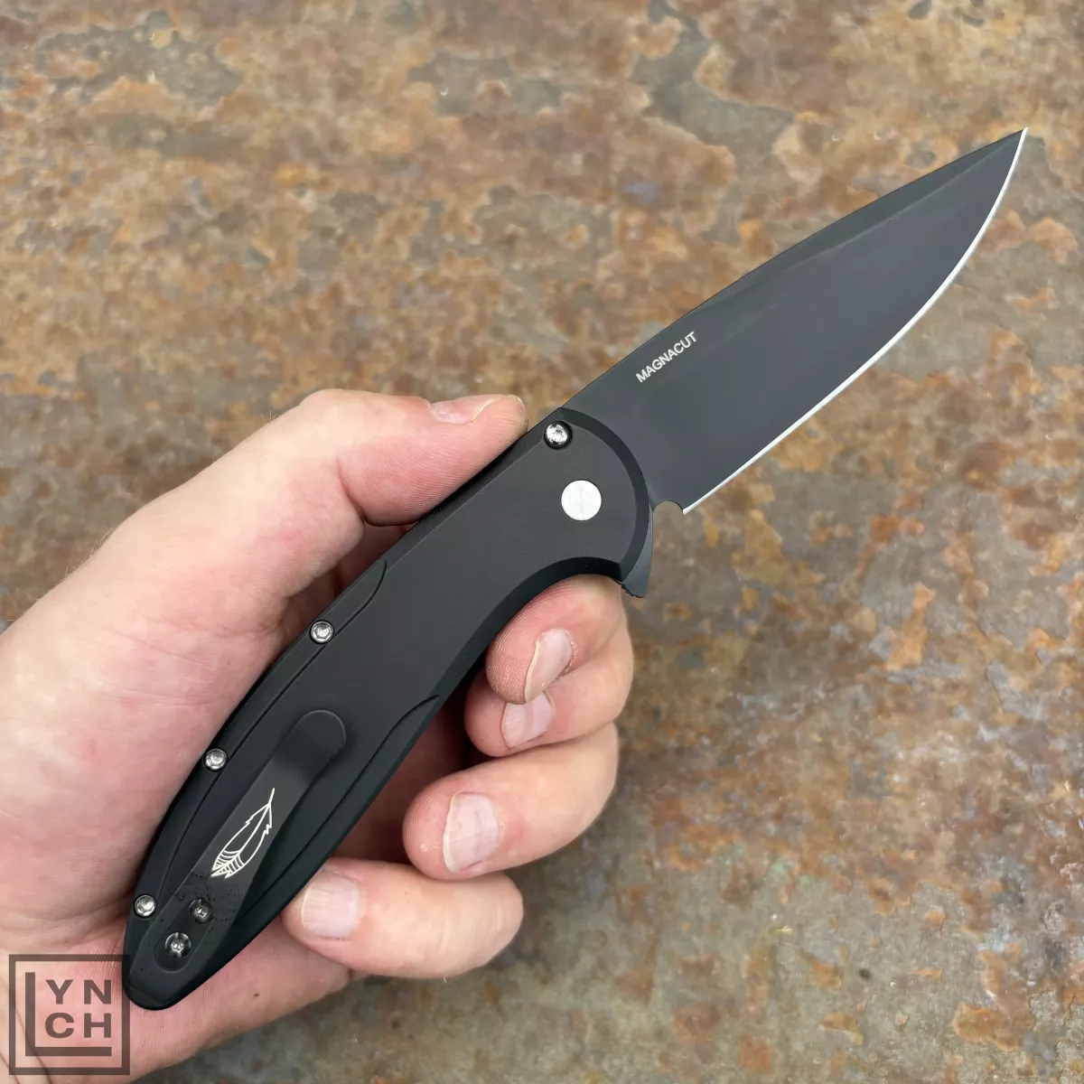 Pro-Tech Cambria Black Aluminum Maple Burl Inlay Black DLC
