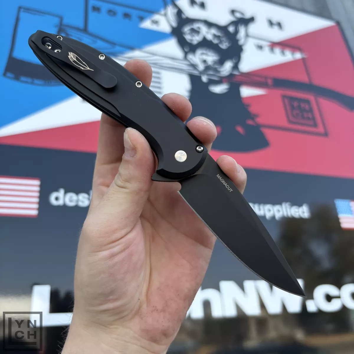 Pro-Tech Cambria Black Aluminum Maple Burl Inlay Black DLC