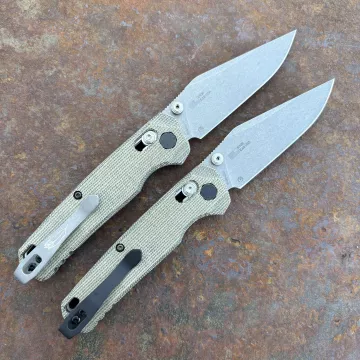 Kershaw Bel-Air Dura-Lock Canvas Micarta Stonewashed Magnacut Clip Point Blade Folding Knife
