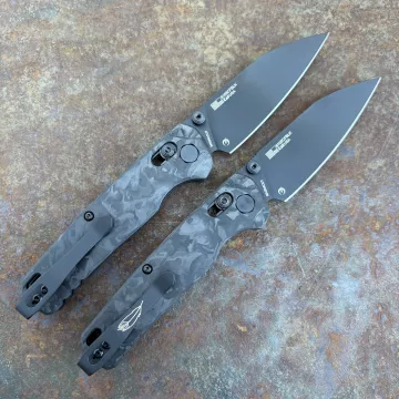 Kershaw Bel-Air Dura-Lock Marbled Carbon Fiber Black Magnacut Blade Folding Knife