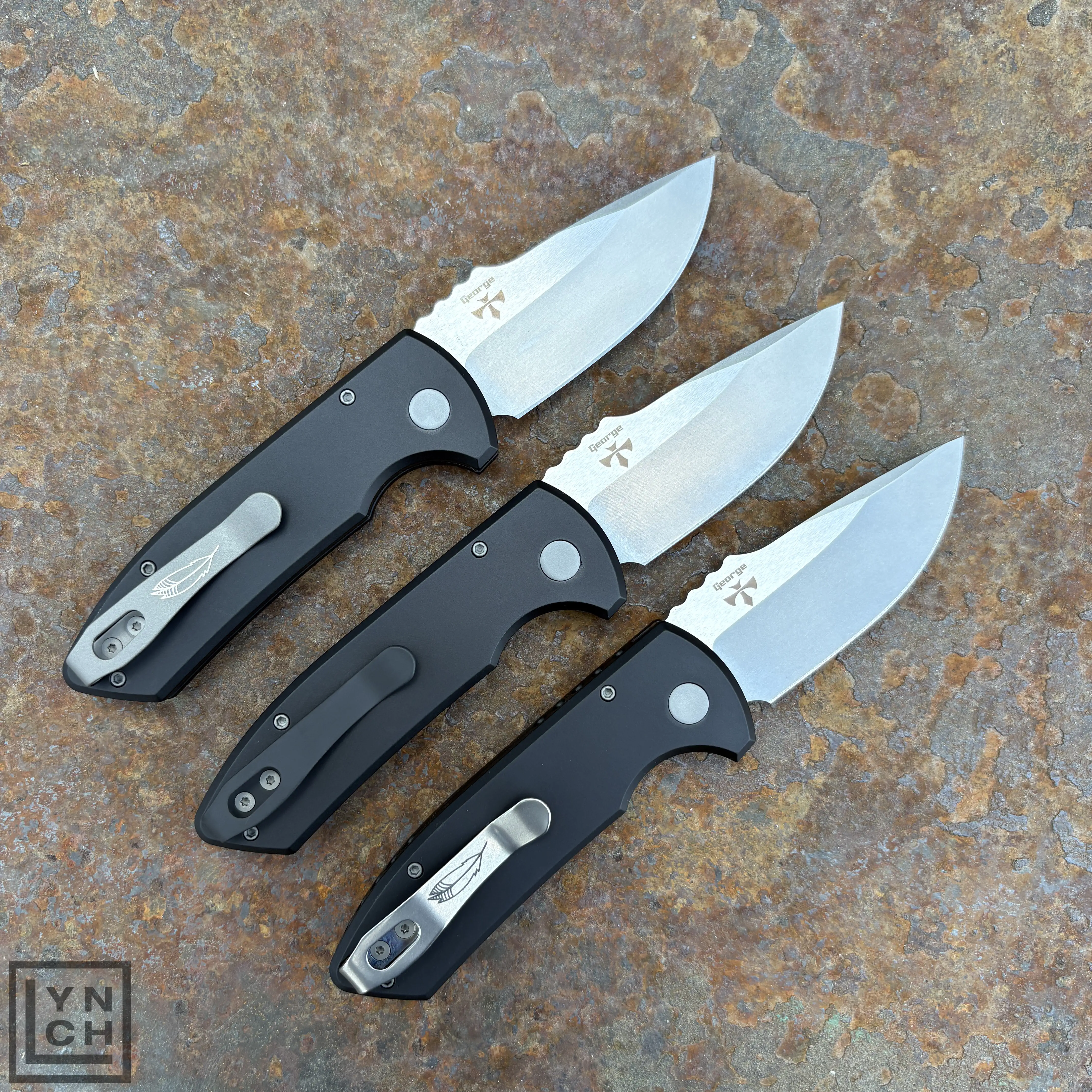 Pro-Tech Les George SBR Auto Textured Black Aluminum Stonewash