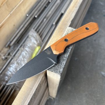 Lynch Blades Sparrow Seven Battle Tequila Sunrise Titanium Cobalt CPM 154 Fixed Blade