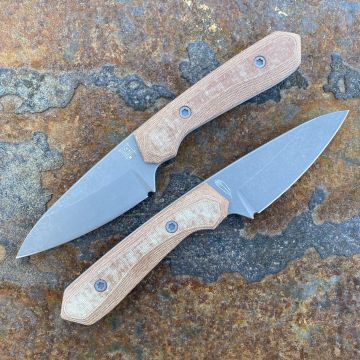 Lynch Blades Sparrow Seven Brown Micarta Service Finish MagnaCut Fixed Blade