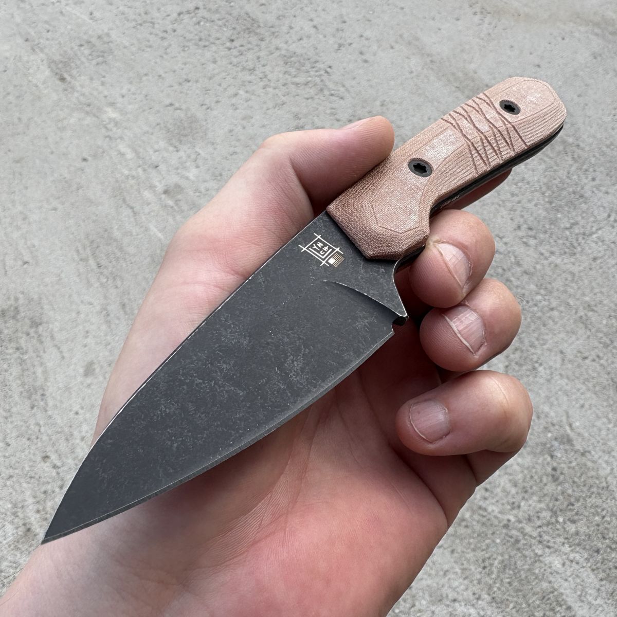 Lynch Blades Sparrow Seven Brown X Micarta Service Black CPM 154