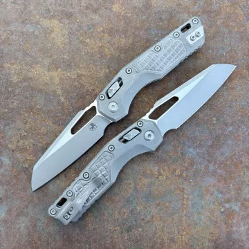 Microtech MSI Ram-Lok Marfione Select Apocalyptic Frag Titanium Apocalytpic M390 Folding Knife