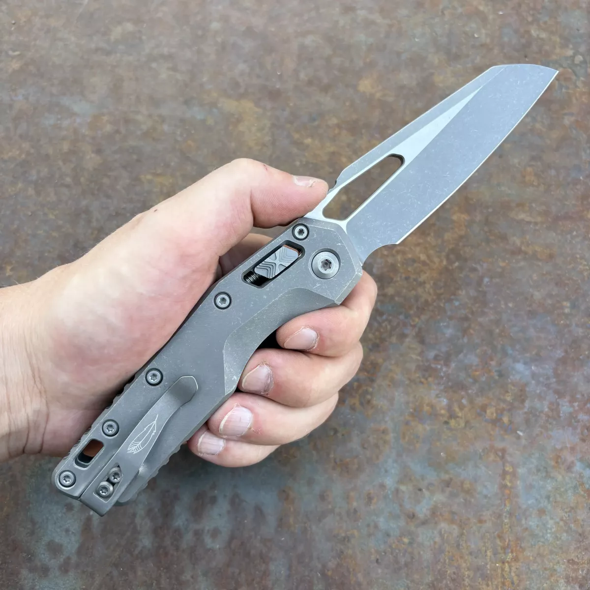 Microtech MSI Ram-Lok Marfione Select Apocalyptic Slab Titanium Microtech MSI Ram-Lok Marfione Select Apocalyptic Slab Titanium