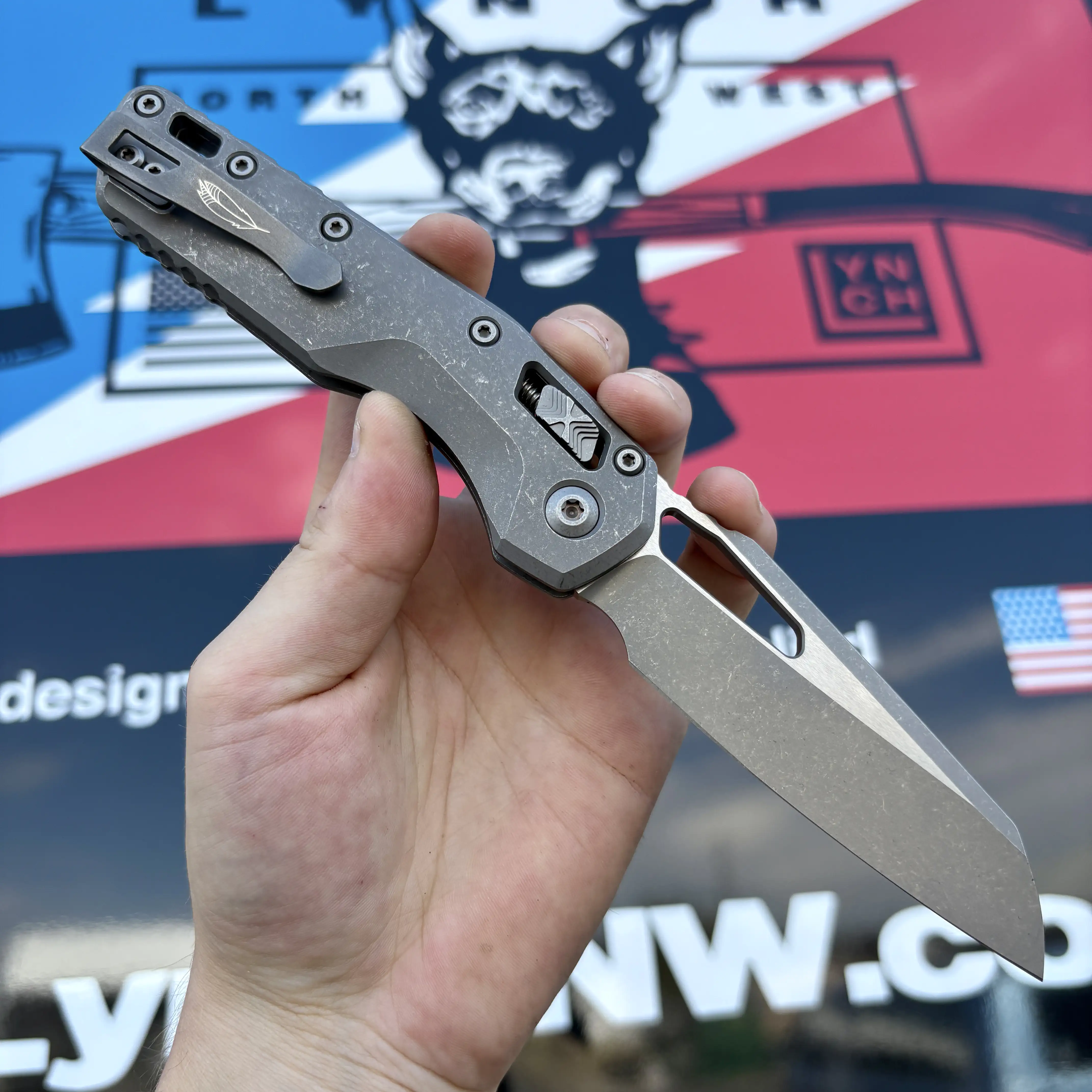 Microtech MSI Ram-Lok Marfione Select Apocalyptic Slab Titanium