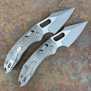 Microtech Stitch Ram-Lok Marfione Select Apocalyptic Frag Titanium Apocalyptic M390 Folding Knife