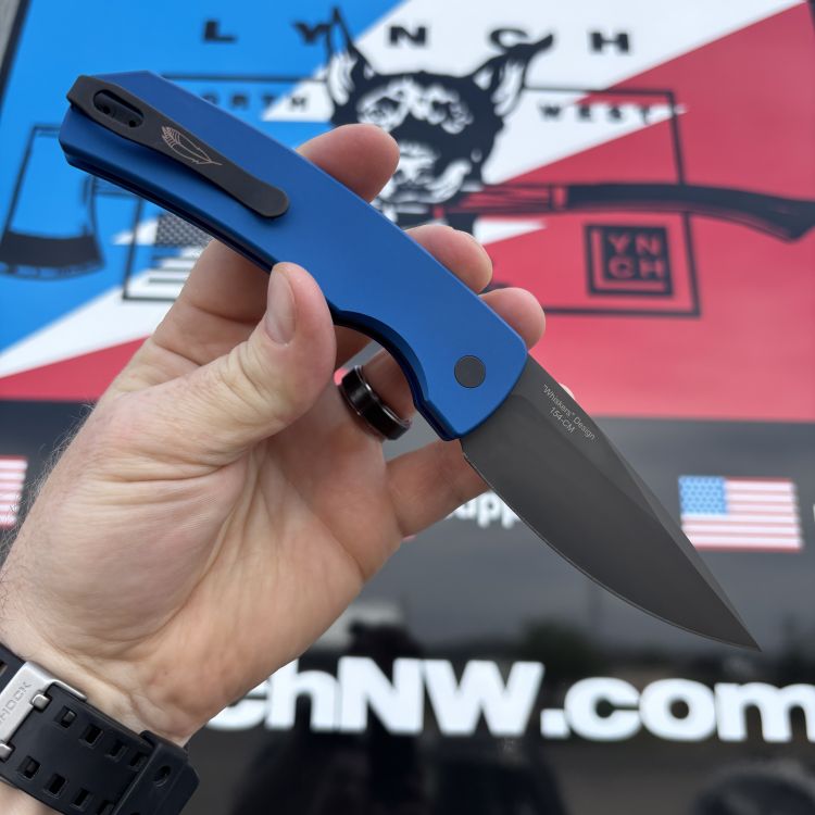 Pro-Tech Magic 2 "Whiskers" Auto Blue Aluminum Black DLC 154CM Blade Folding Knife