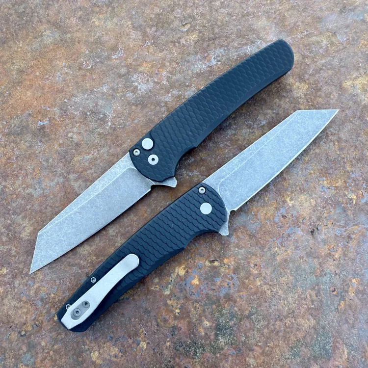 Pro-Tech Malibu Black Dragon Scale Aluminum Acidwash MagnaCut Blade Folding Knife