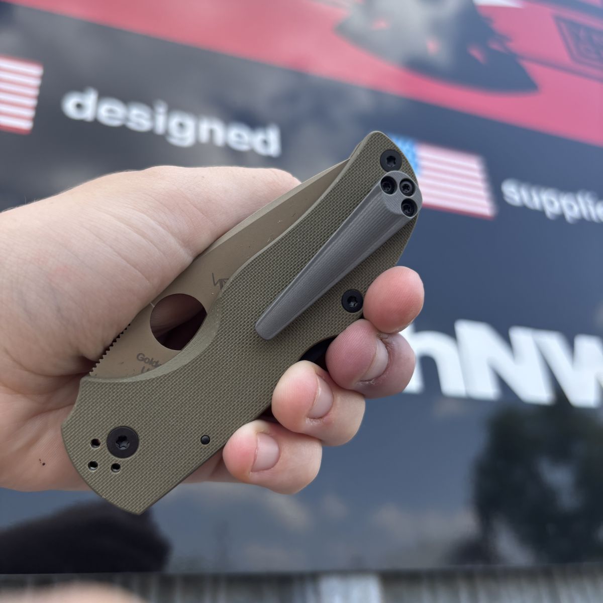 Spyderco 3D Milled Fluted V1 Titanium Non-Deep Carry Clip