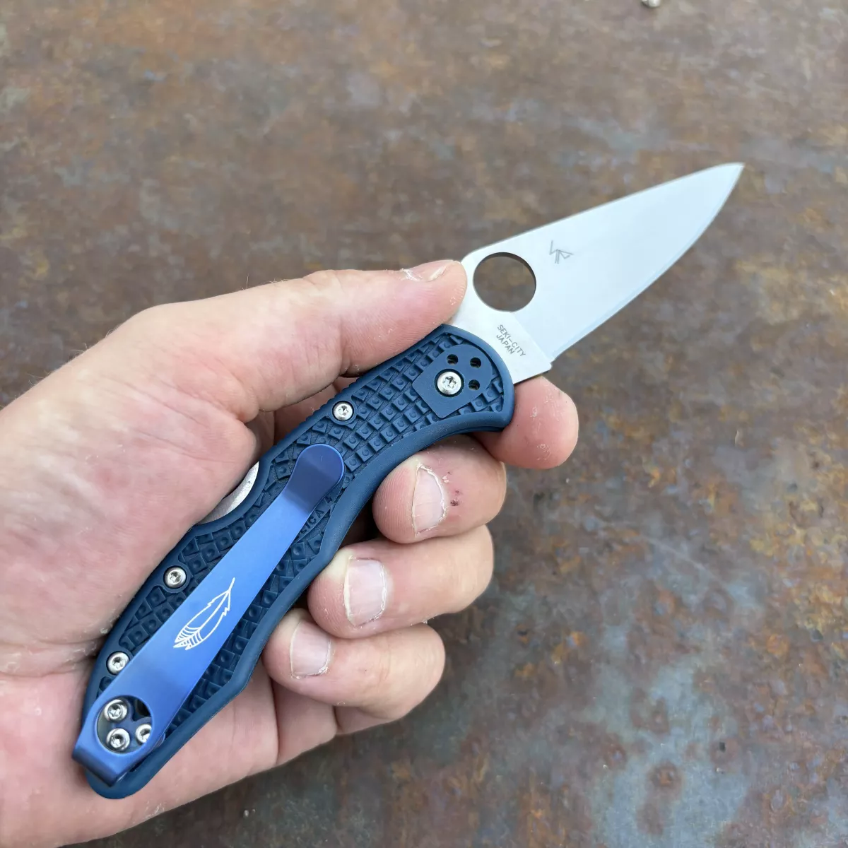 Spyderco Delica 4 Cobalt Blue FRN Satin CPM SPY27 Blade (C11PCBL