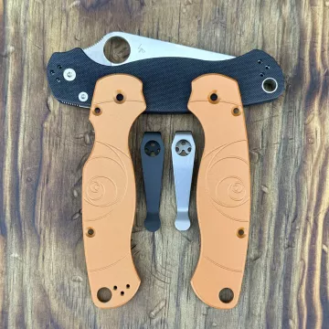 Spyderco PM2 Fibonacci Aluminum Scale Kit - Limited Run Tequila Sunrise Cerakote
