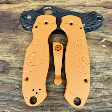 Spyderco Para 3 Fibonacci Aluminum Scale Kit - Limited Run Tequila Sunrise Cerakote