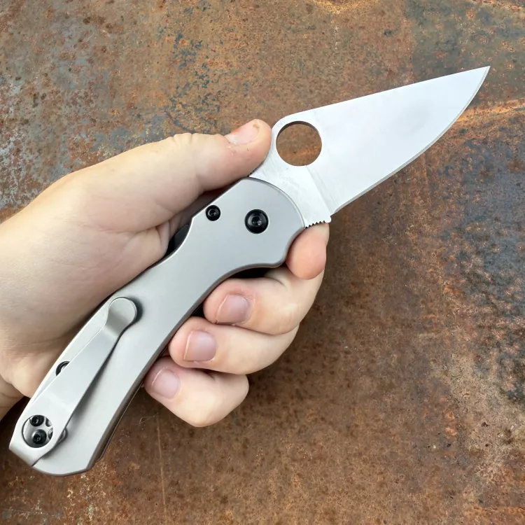 Spyderco Para 3 LW Skinny MOD 1 Glassblast Plain Satin MagnaCut Black Back-Spacer GLS Clip MOD Knife