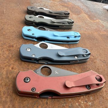 Spyderco Para 3 LW MOD 1 Skinny Plain Titanium Scale Kit