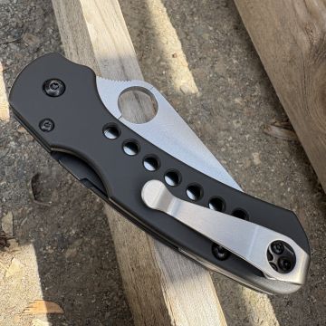 Spyderco Para 3 LW Skinny MOD 2 Black Speed Hole Satin Magnacut SAT Back-Spacer SAT Clip MOD Knife