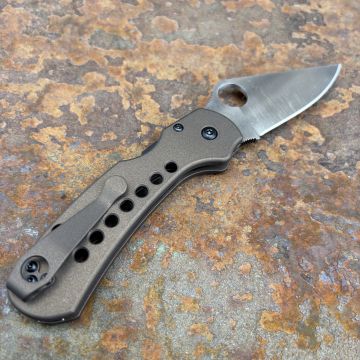 Spyderco Para 3 LW Skinny MOD 2 Midnight Bronze Satin MagnaCut SAT Back-Spacer BRZ Clip MOD Knife