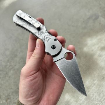 Spyderco Para 3 LW Skinny MOD 3 Glassblast Satin Magnacut BLK Back-Spacer Modular Clip MOD Knife