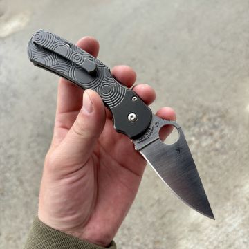 Spyderco Para 3 LW Skinny MOD 3 Dark Abyss Satin SPY-27 SAT Back-Spacer Modular Clip MOD Knife