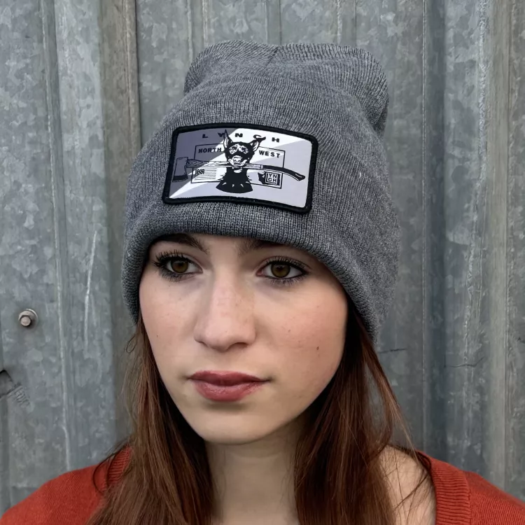 Snow Camo Dog - Grey Heather Sportsman SP12 Solid Cuffed Beanie