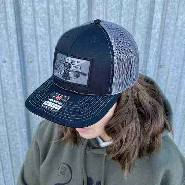 Blackout Dog - Black/Charcoal Richardson 112 Classic Trucker Cap