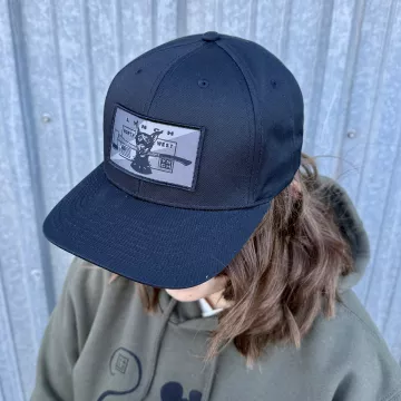 Blackout Dog - Black Richardson 312 Twill Back Trucker Cap