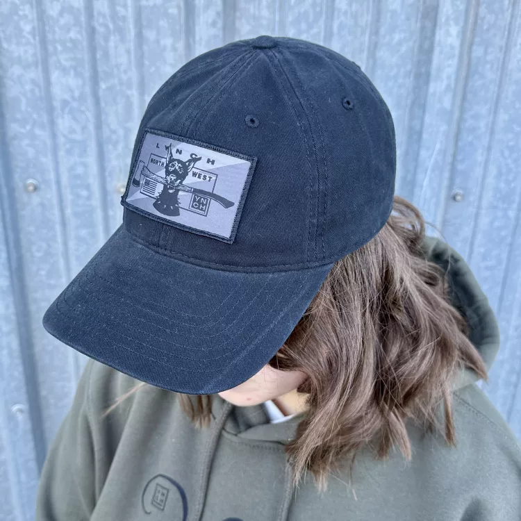 Blackout Dog - Black Richardson 326 Peached Twill Cap