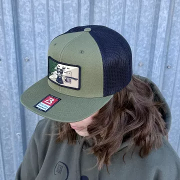 Camo Dog - Loden/Black Richardson 511 Wool Blend Flat Bill Trucker Cap
