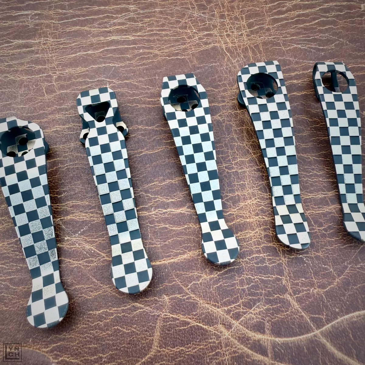 Checkerboard Deep Carry Titanium Pocket Clips