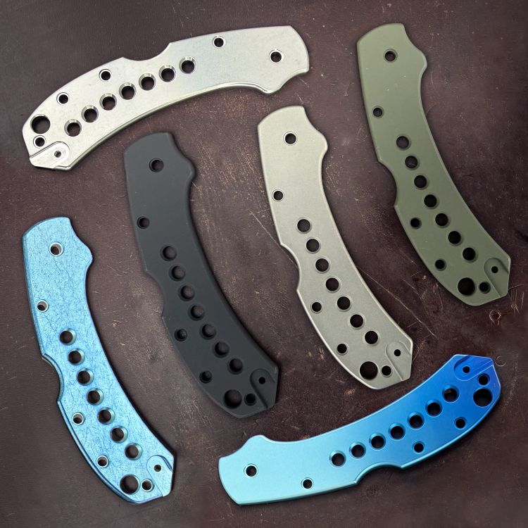 Spyderco Delica 4 LynchNW MOD 2 Titanium Scale Kits