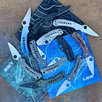 Spyderco Delica 4 LynchNW MOD 2 Titanium Scale Kits