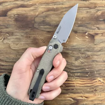 Kershaw Bel-Air Dura-Lock Green Micarta Stonewashed Magnacut Blade Folding Knife