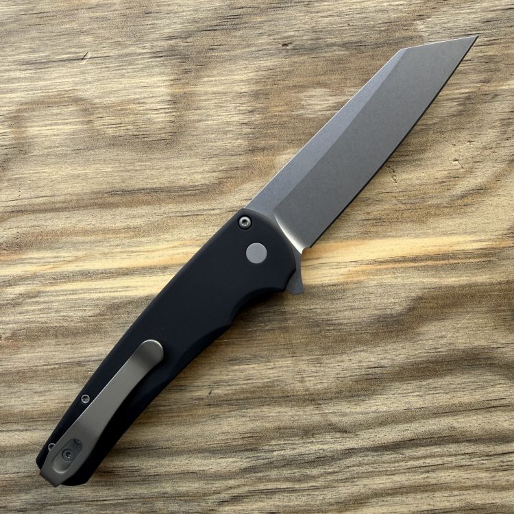 Pro-Tech Malibu Black Aluminum Stonewash MagnaCut Blade Folding Knife