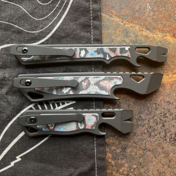 Limited Run Black Cerakote "America" Carbon Fiber Inlay Prybars