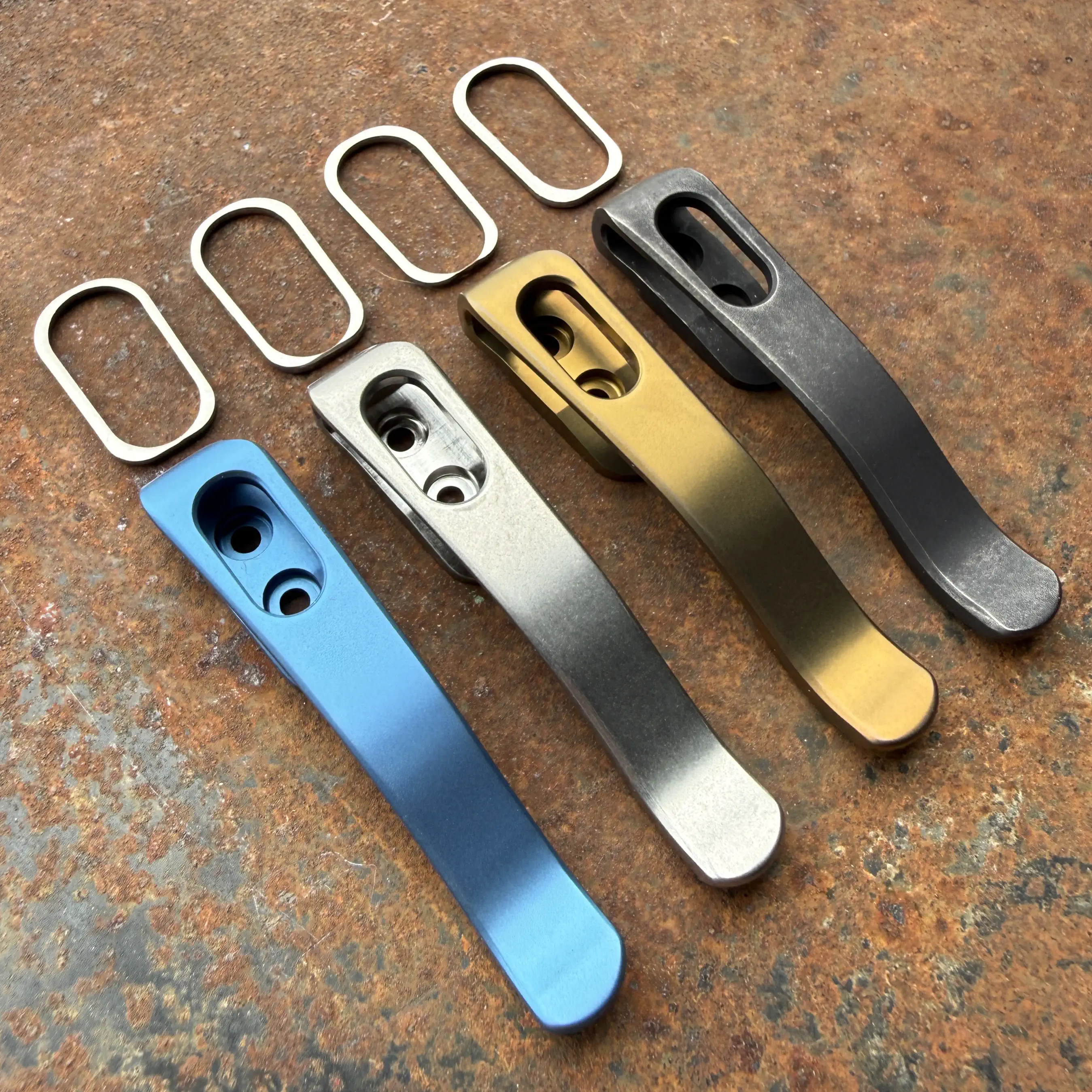 Milled Titanium Spartan Harsey Pocket Knife Clip | USA Made