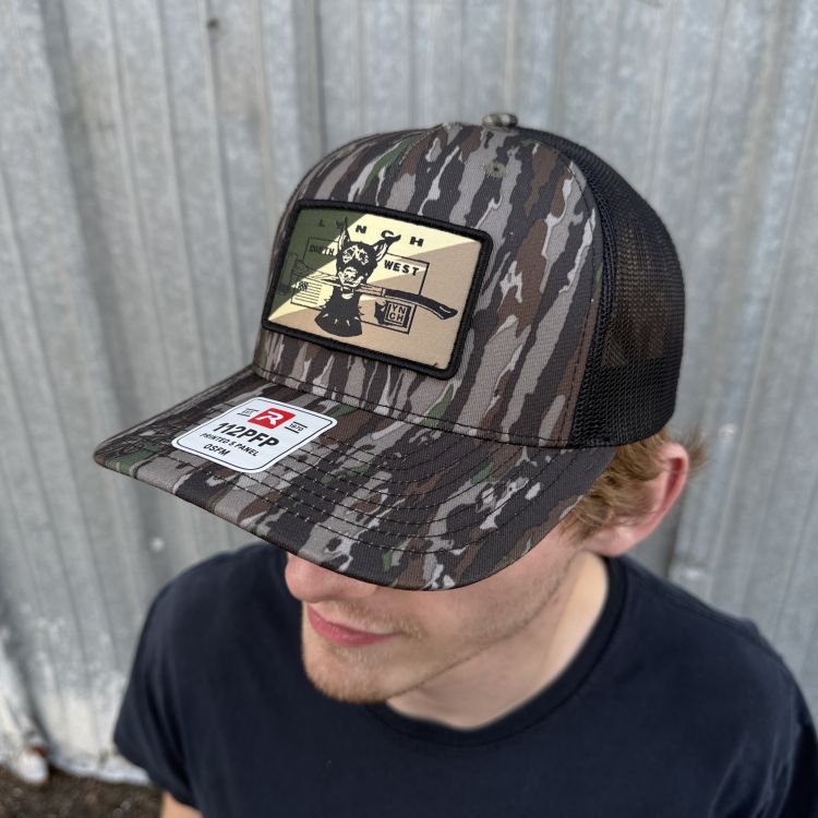 Bolt Dog Patch - Realtree OG Print/Black Richardson 112PFP Trucker Cap